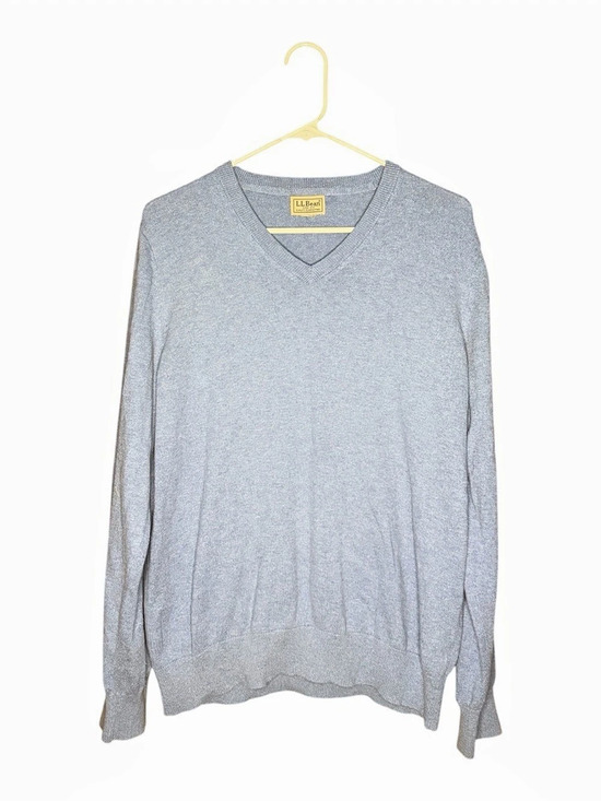 L.L. Bean Other - L.L.Bean Men's V-Neck Pullover Sweater Light Blue Size M